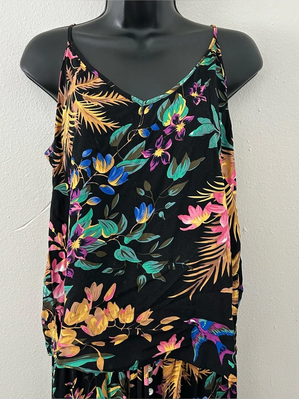 Cynthia Rowley Tropical Floral Tank Top & Maxi Skirt Matching Set Size M Resort - Picture 2 of 10